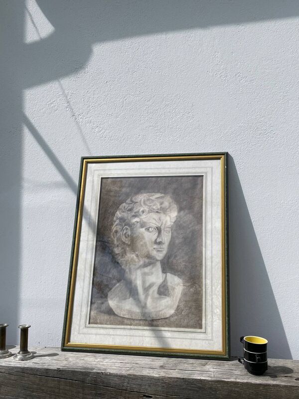 Dessin au crayon d’un buste