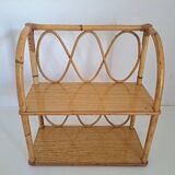 Set of bamboo wall shelves