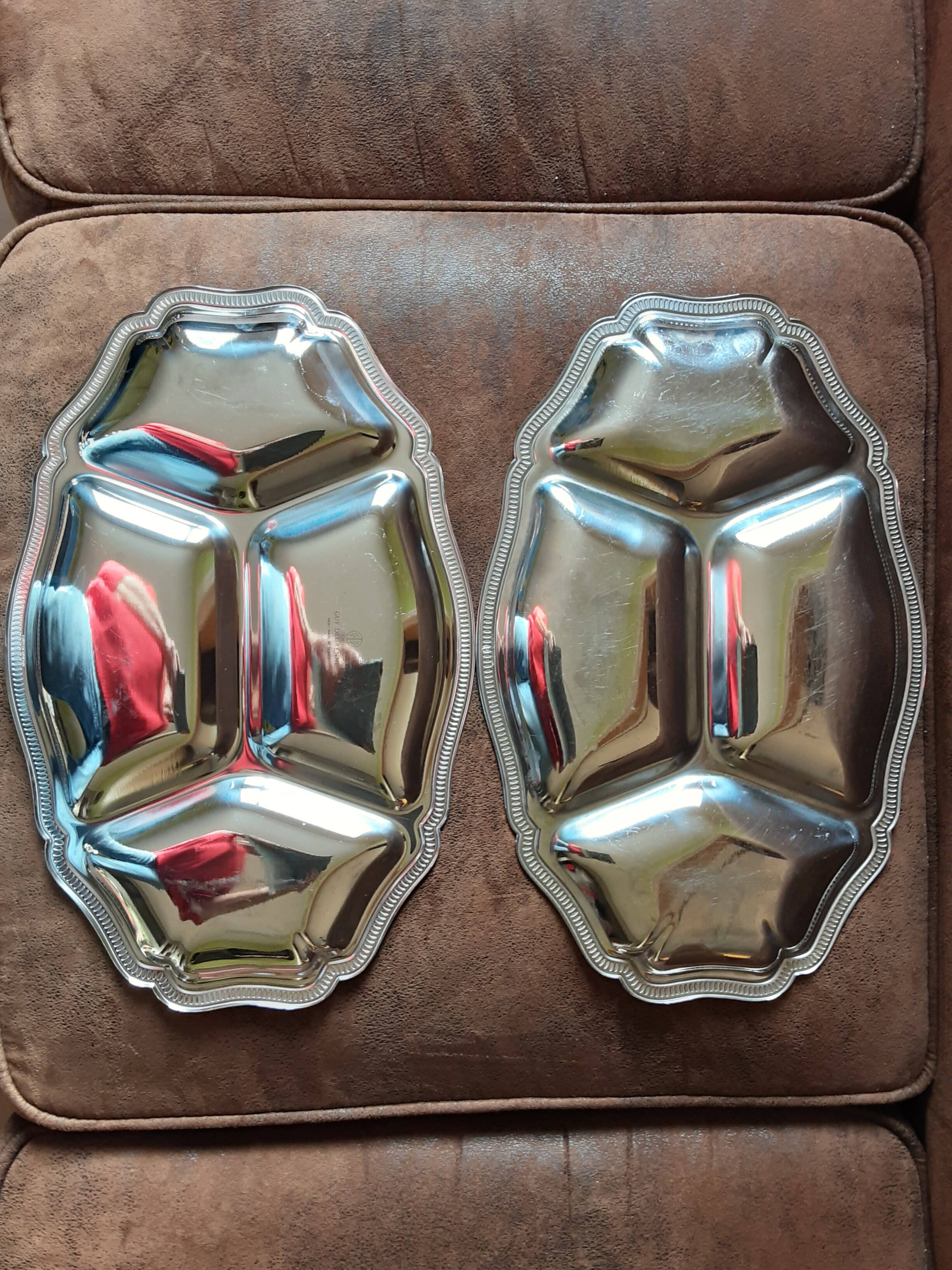 Set of 2 stainless steel dishes Guy Degrenne