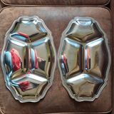 Set of 2 stainless steel dishes Guy Degrenne