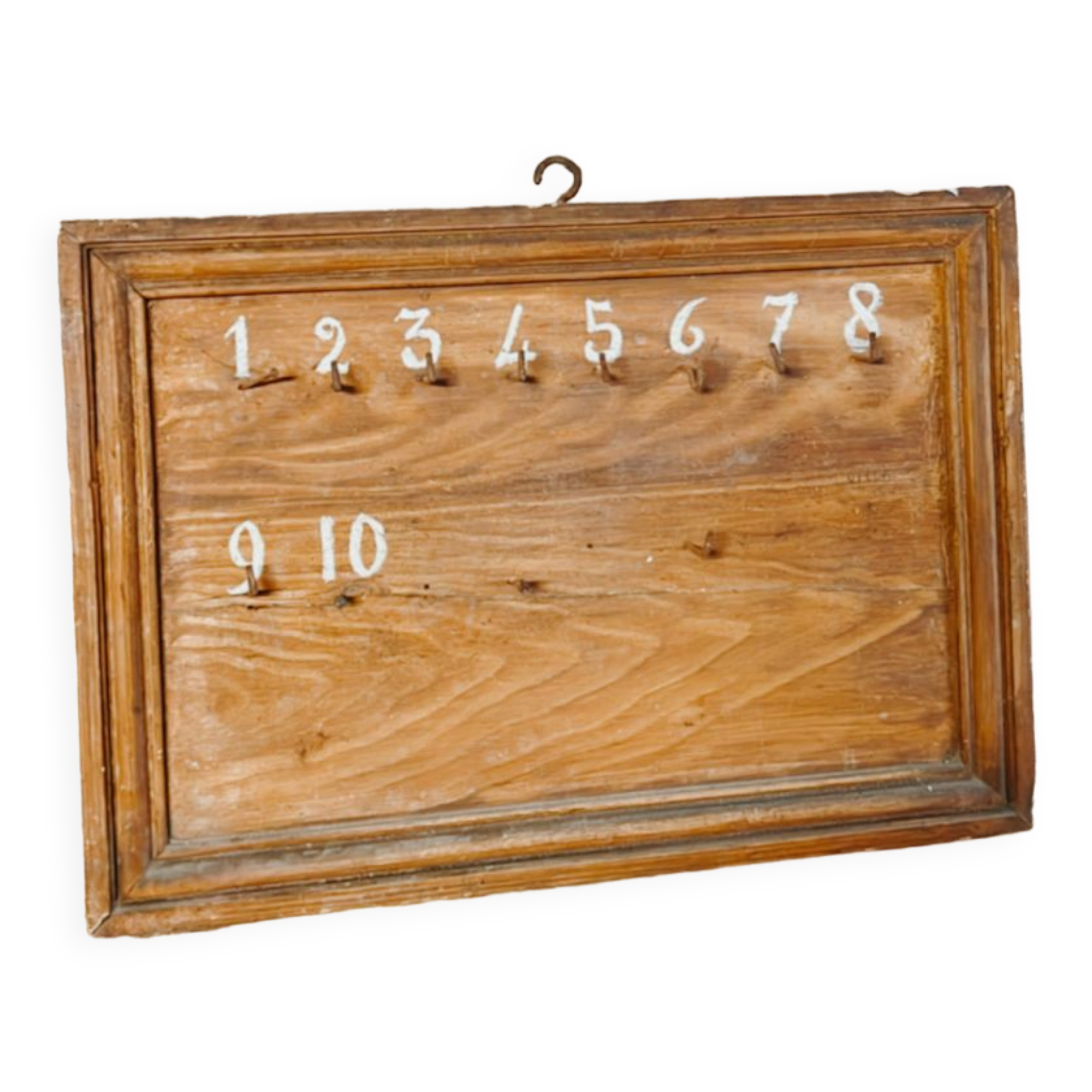 Vintage wooden hotel key board