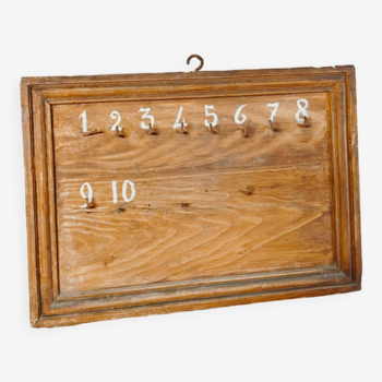 Vintage wooden hotel key board