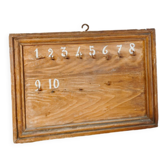 Vintage wooden hotel key board