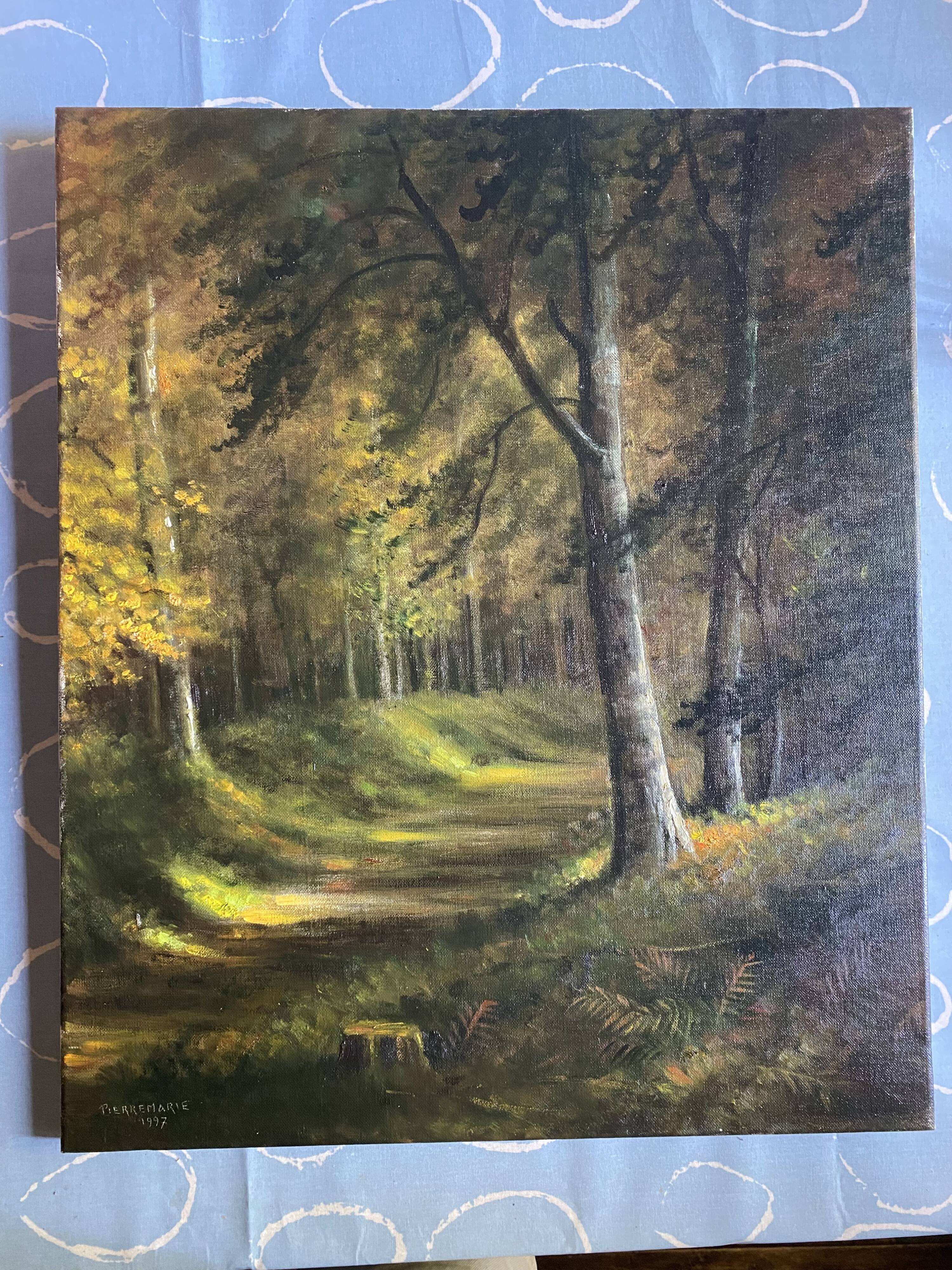 Oil painting Landes forest