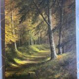 Oil painting Landes forest