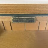 Vintage counter with drawers and glass top