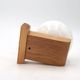 Wall light in pine wood with opaque white glass globe, 1980s