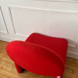 Vintage wool fireside chair
