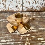 Brass clover candle holder