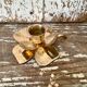 Brass clover candle holder
