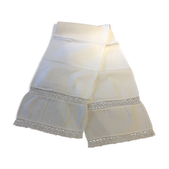 Cover of bolster old cotton and lace