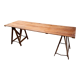 Guinguette table on natural wood trestles