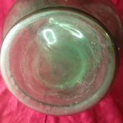 Old blown glass carafe with freshness tank / vintage