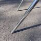 Souvignet 1970 stainless steel folding chair