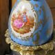Bronze and blue porcelain floor lamp from the early 20th century.