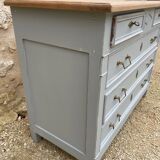 Louis XVI style chest of drawers in Versailles gray patinated cherry
