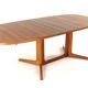 Large oval extendable dining table Gudme Danish design in teak - restored