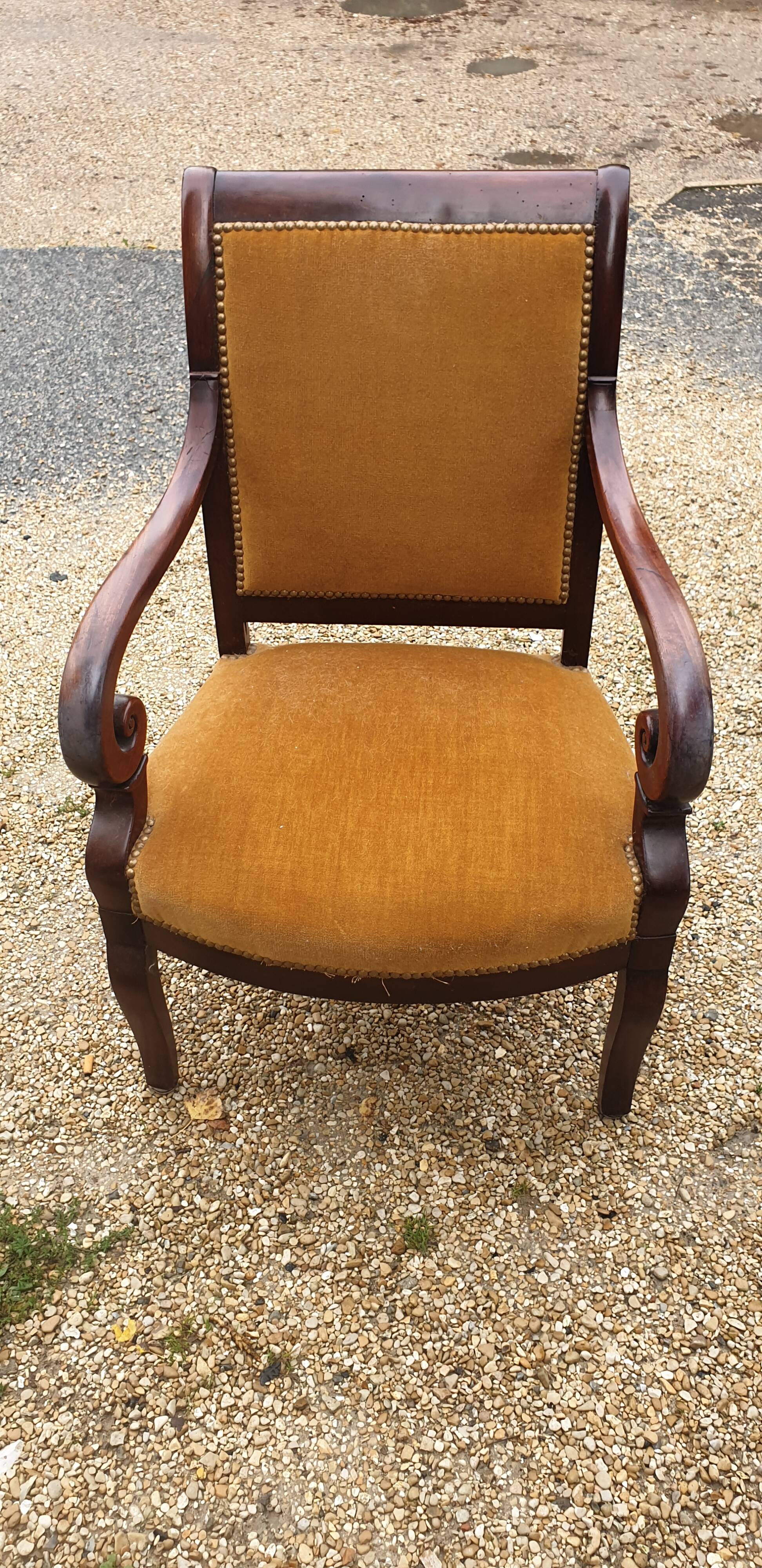 19th century restoration armchair