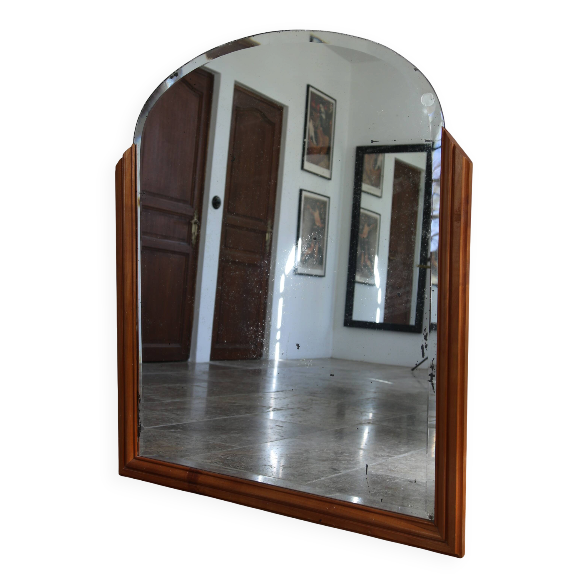 Bevelled grand mirror, Art Deco style, 1950s