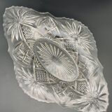 Plat losange en verre travaillé