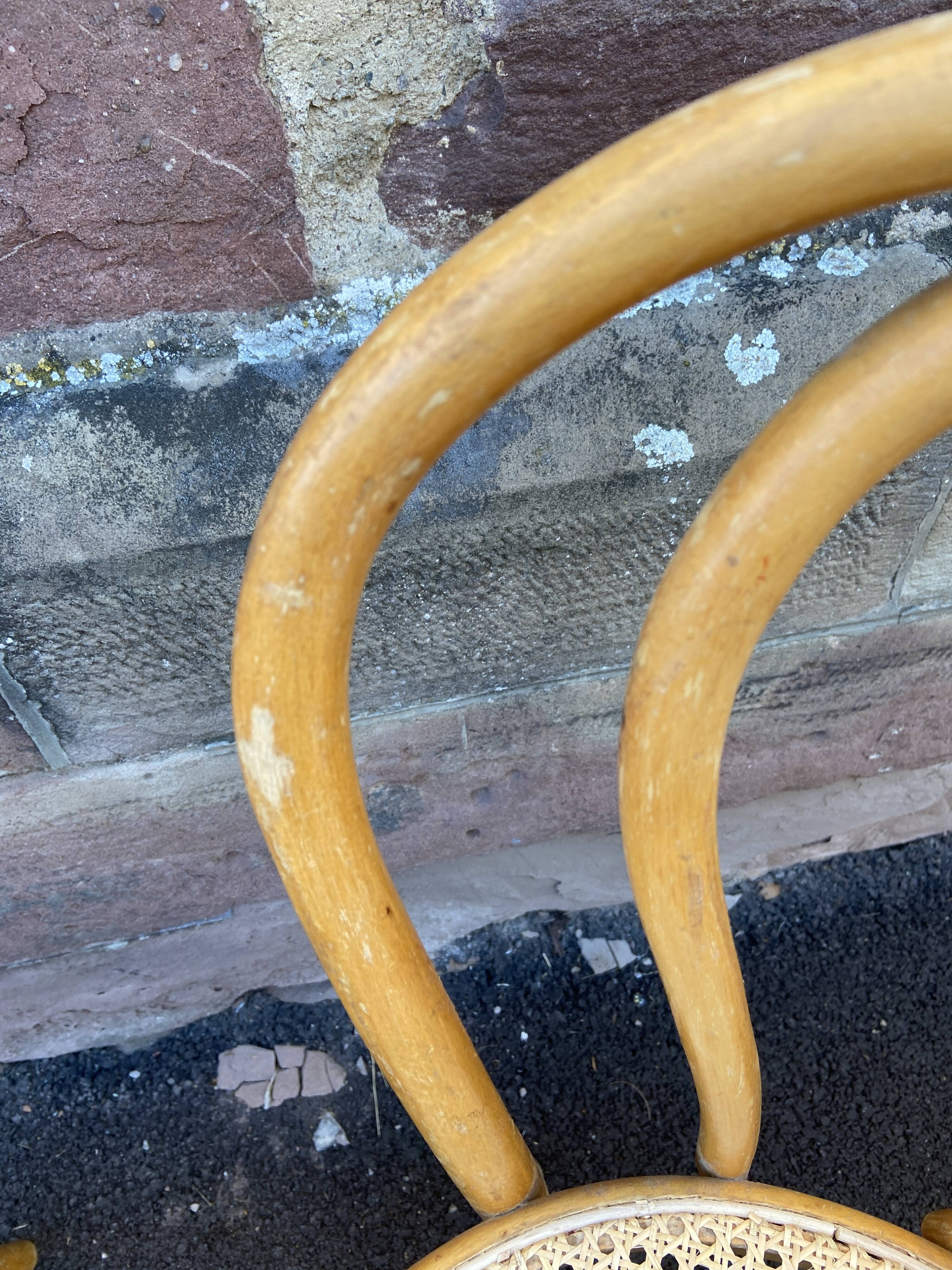 Pair of vintage bistro coffee chairs