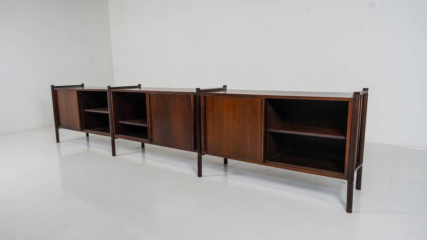 Mid-century modern wooden sideboard by Fukuoh Hirozi for Gavina, 1960s