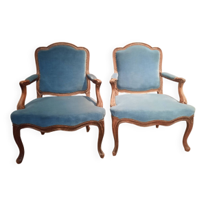 Paire de large fauteuils