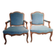 Pair of large armchairs in Louis XV style from the 19th century.