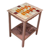 Side table console mosaic pink orange original vintage charm colourful