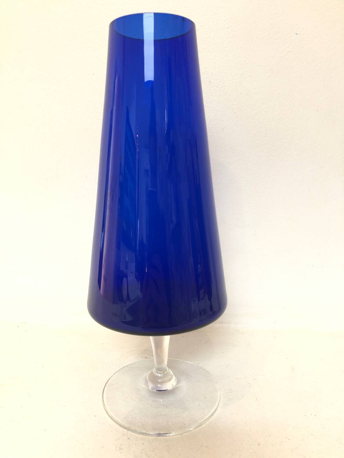 Coupe bleue verre Murano, 1970
