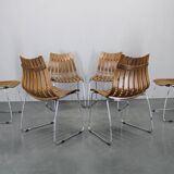 1980s Set of Six Scandinavian Teak Dining Chairs