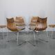 Ensemble de six chaises de salle à manger scandinaves en teck des années 1980