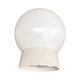 Industrial wall lamp, white, glass, foton, poland, 1960s.