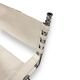 Maison Jansen Set of 4 armchairs Emperor Savonarola White leather and chromed metal