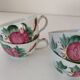 4 tasses scandinaves peintes main Arnold Wiig - Ostfriesland années 50-60