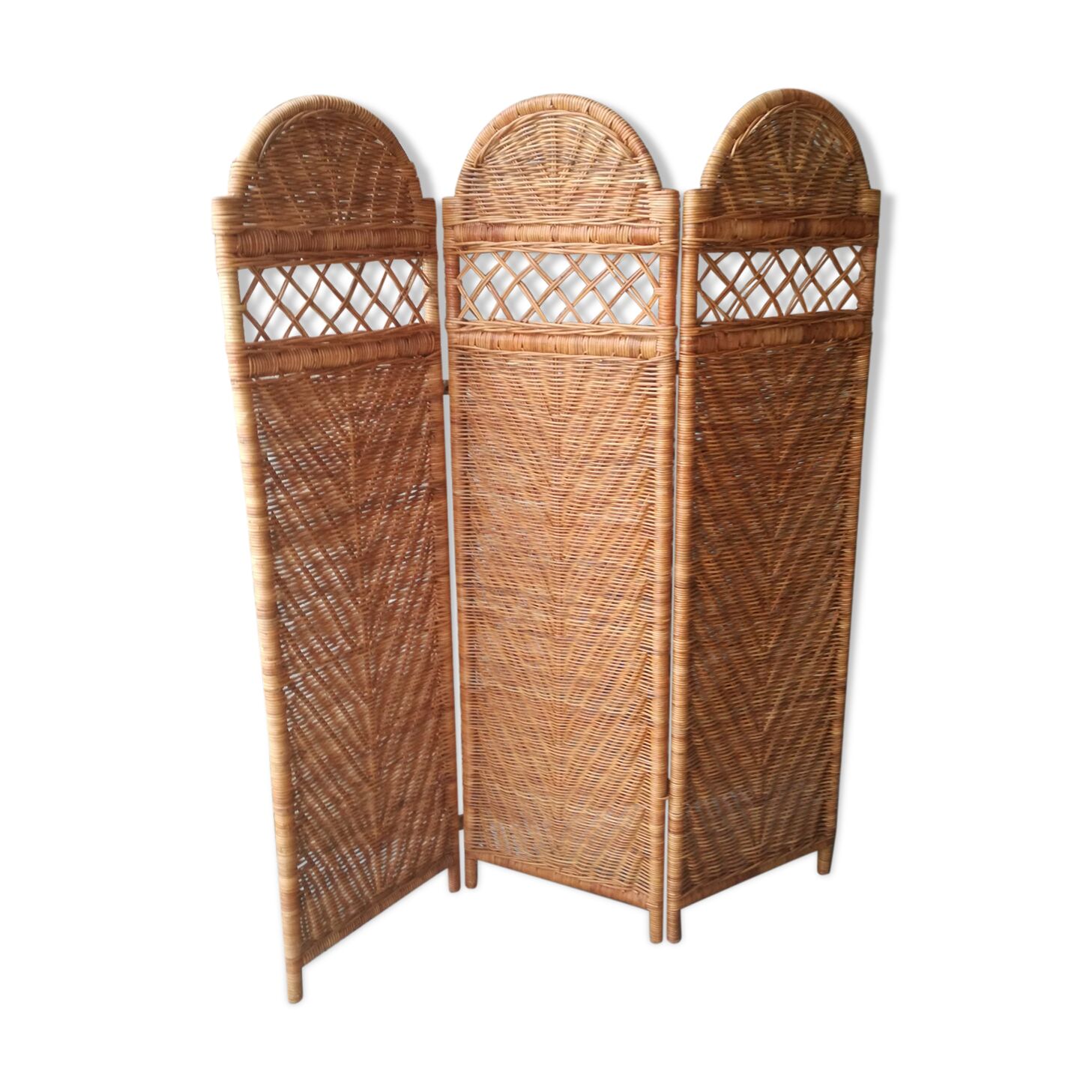 Wicker rattan screen