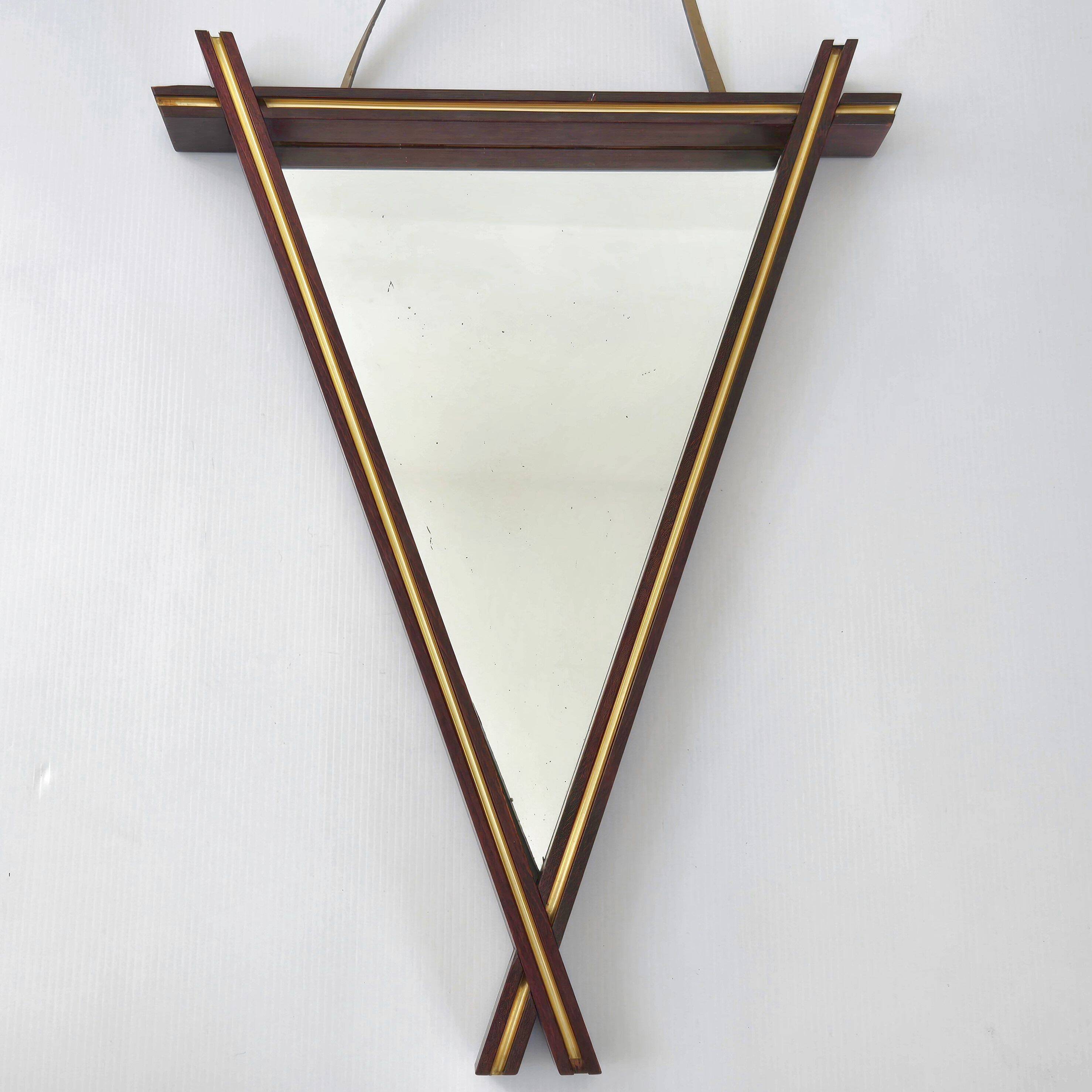 Vintage rosewood mirror 1960