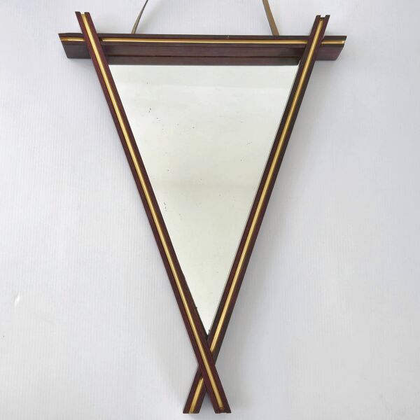 Miroir vintage en palissandre 1960