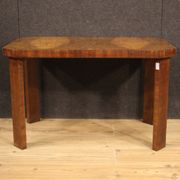 Table basse italienne en bois de noyer dans le style art déco