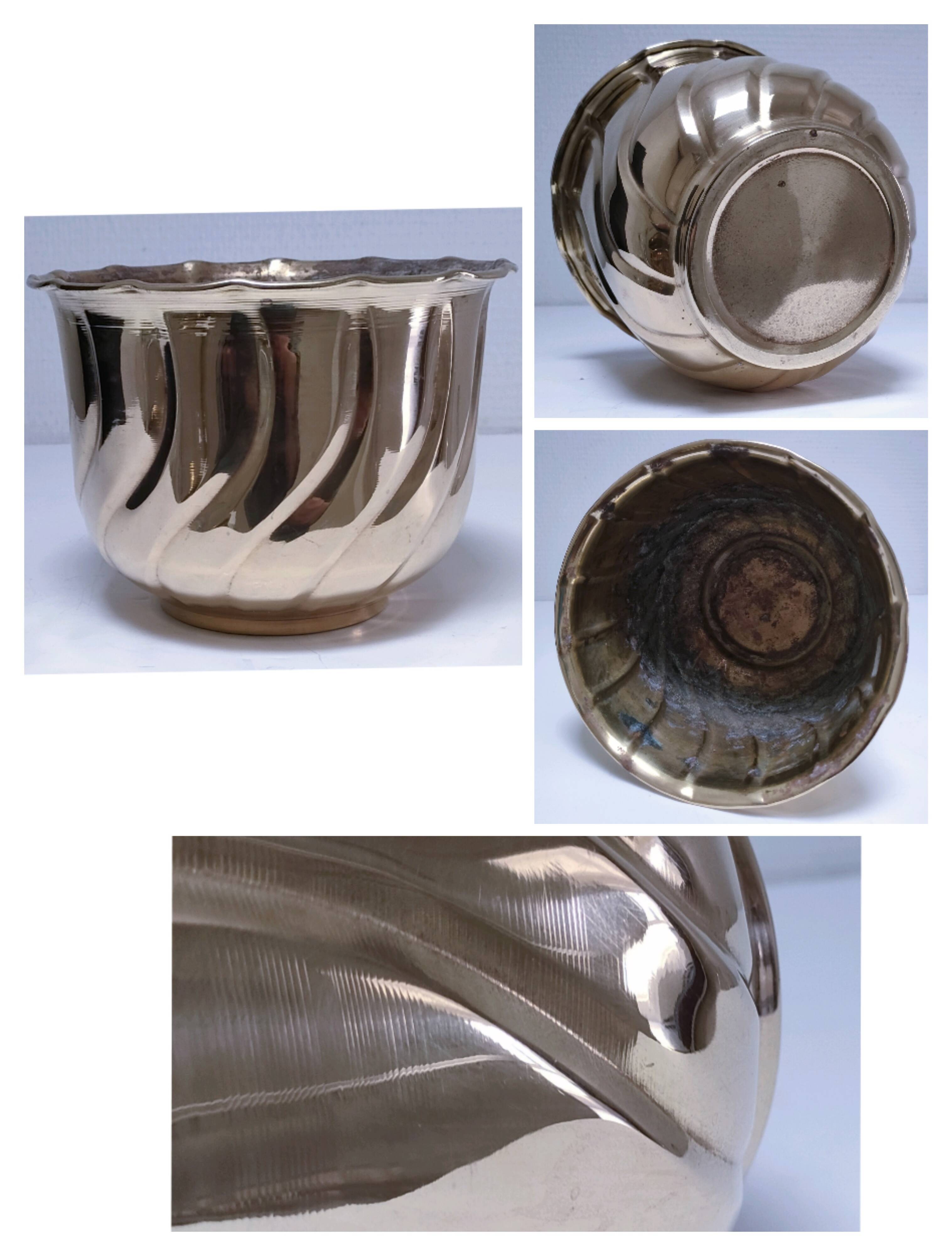 quatre cache-pot laiton vintage