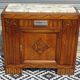 Ancien buffet en chêne et marbre, époque et style Art Déco
