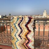 Moroccan carpet boucherouite zig zag