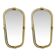 Italian Murano Glass Mirror Pair with Gold Leaf and Torciglione Design