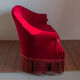 Red velvet bench