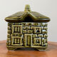 Pot Devonway en forme de maison de cottage pot de miel / sucre Majolica, vaisselle britannique fabriquée en Angleterre