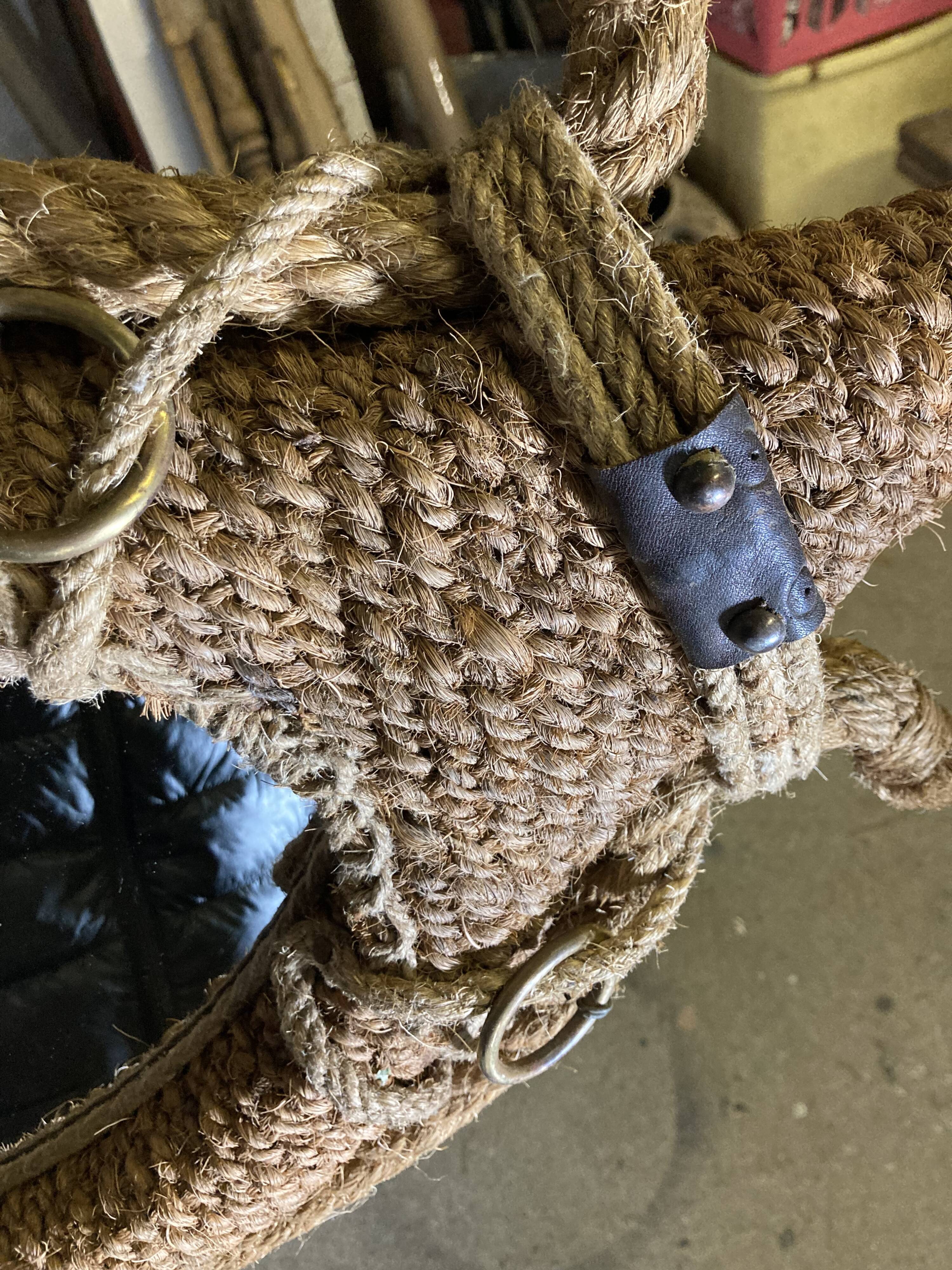 Set of 3 rope mirrors in the spirit of "Audoux and Minet"