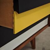 Buffet commode U453 jaune 8 tiroirs bois par Jiri Jiroutek pour Interier Praha 1960
