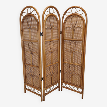 Italian Room Divider in Rattan and Wicker, 1960s