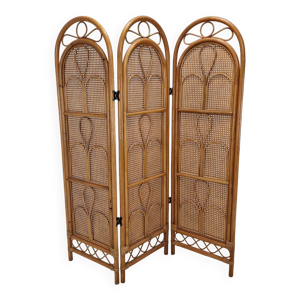Paravent italien en rotin - 1960