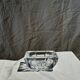 Large vintage square solid glass ashtray
